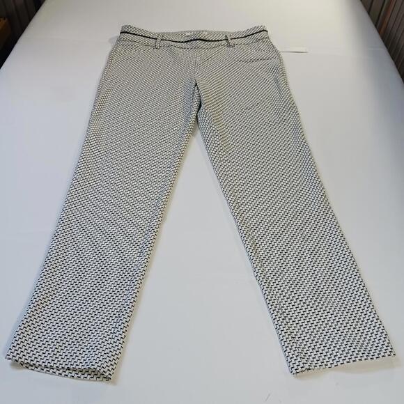 Zac & Rachel Women’s 12 White & Black Closed Pockets Pull-On Stretch Pants 34×29 - Picture 11 of 16